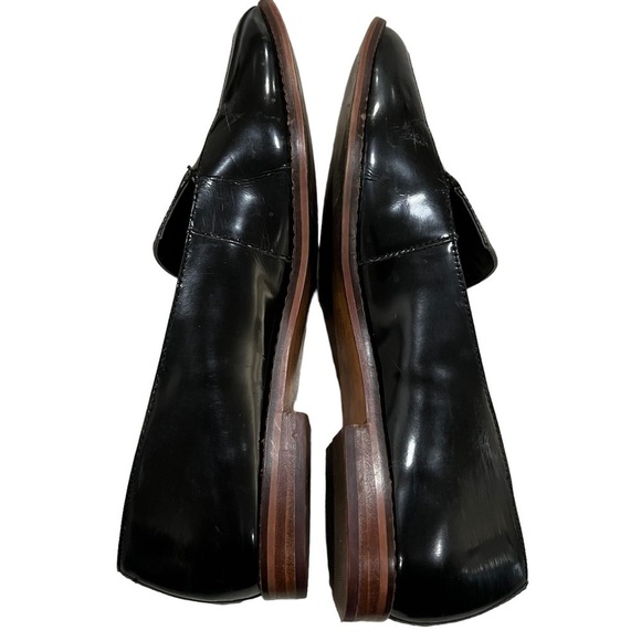 Sole Society 7 Beau Black Leather Point Toe Slip On Loafer Flat - Picture 6 of 7